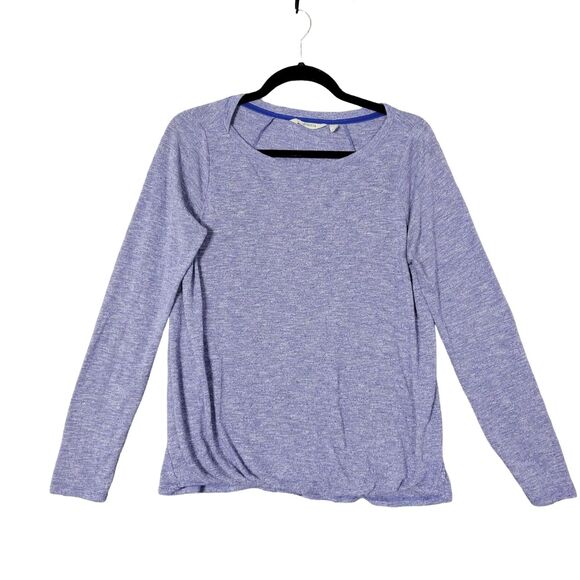 ATHLETA 721632 Purple Suri Bubble Hem Top Long Sleeve SIZE SMALL - Picture 1 of 10